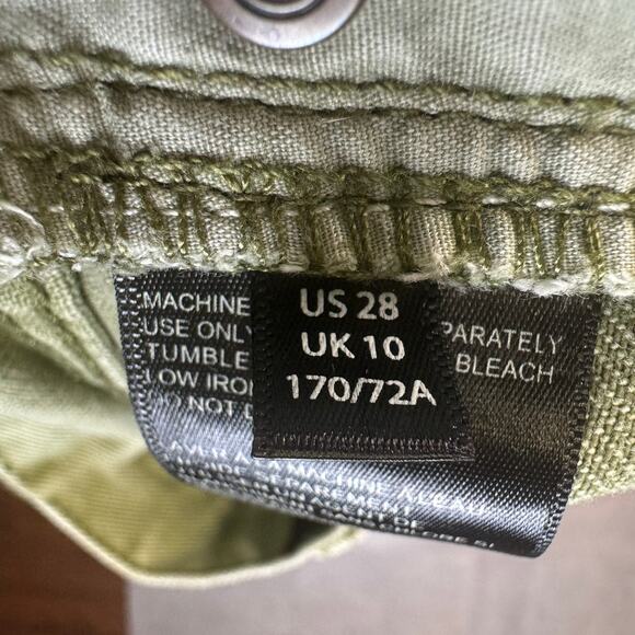 BDG Urban Outfitters Green High Rise Cheeky Shorts Womens 28 Distressed Frayed - Picture 8 of 11